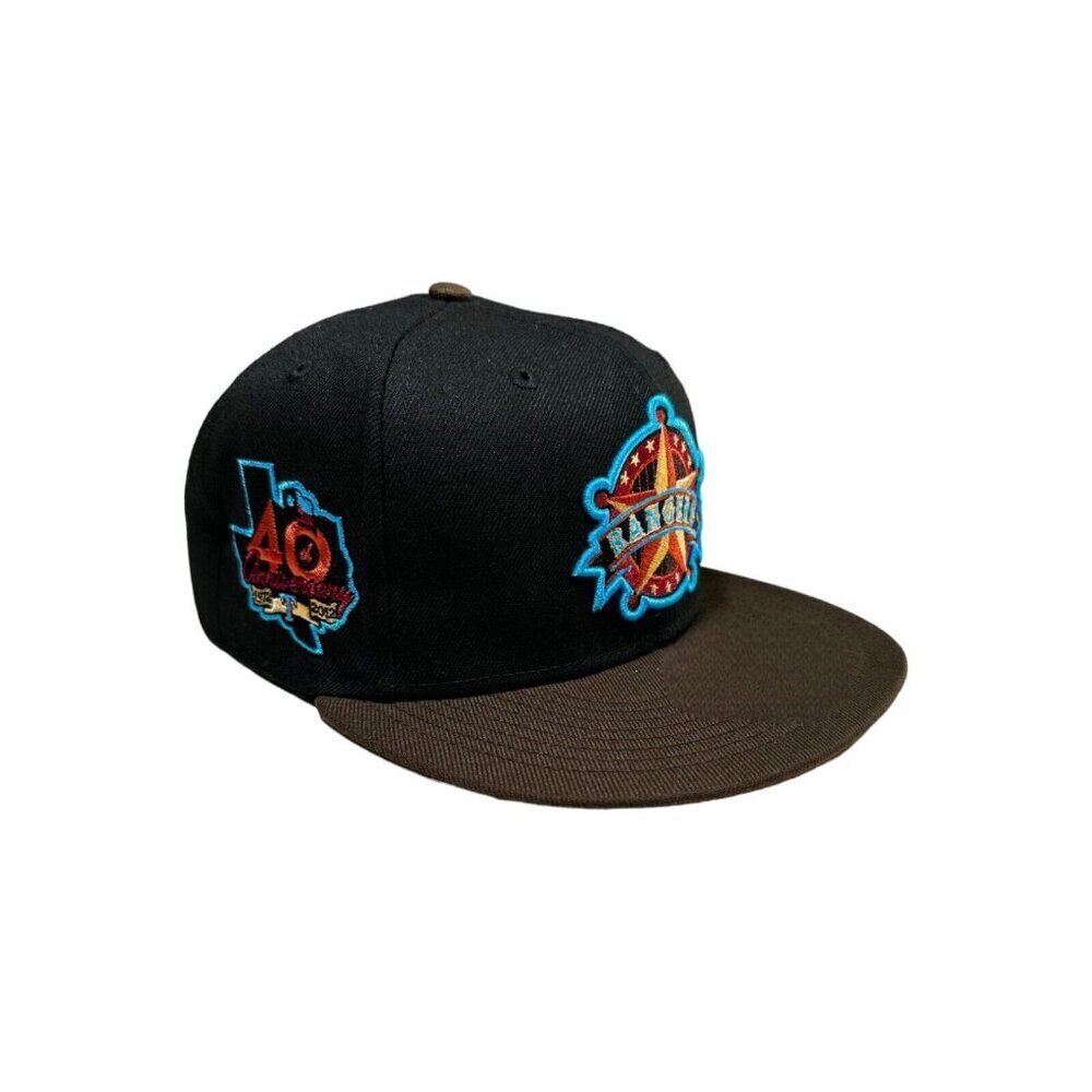 New Era Texas Rangers 59FIFTY Fitted Hat 1972-2012 40th Anniversary Patch 7 3/8 - Picture 3 of 10
